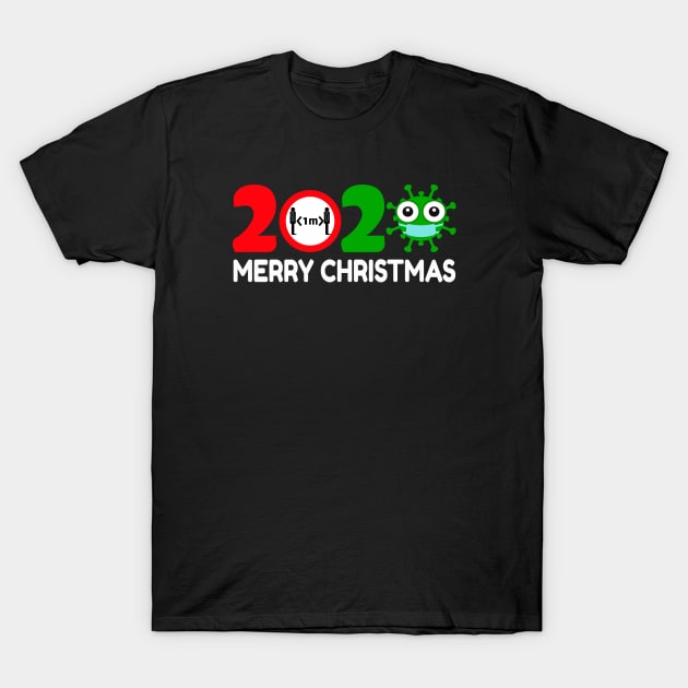 Quarantine Merry Christmas 2020 Design Pajamas Family Gifts T-Shirt by Printofi.com